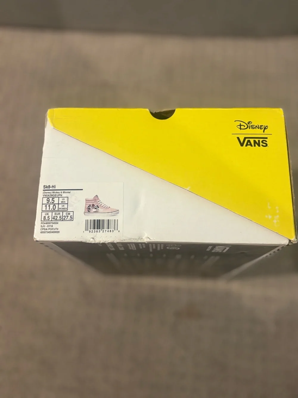 Limited edition Vans x Disney Sk8-Hi sneakers featuring Mickey & Minnie Mouse